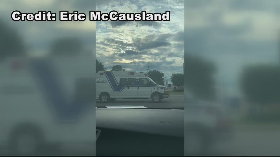 Downriver ambulance chase ends in crash, arrest